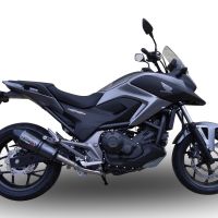 GPR auspuff kompatibel mit  Honda Nc 750 X - S Dct  2014-2015, Ghisa , Zugelassener legaler Slip-On-Auspuff mit Abe, einschließlich abnehmbarem DB-Killer und Verbindungsrohr 