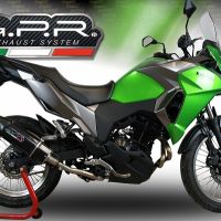 GPR auspuff kompatibel mit  Kawasaki Versys-X 300 2022-2023, Furore Evo4 Nero, Zugelassener legaler Slip-On-Auspuff mit Abe, einschließlich abnehmbarem DB-Killer,katakysator und Verbindungsrohr 