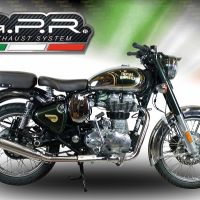 GPR auspuff kompatibel mit  Royal Enfield Continental GT 535  2014-2016, Deeptone Inox, Racing Slip-on, inkl. Verbindungsrohr, herausnehmbarem DB-Killer, ohne ABE 