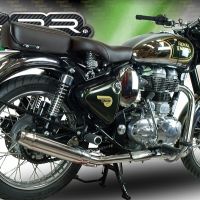 GPR auspuff kompatibel mit  Royal Enfield Continental GT 535  2014-2016, Deeptone Inox, Racing Slip-on, inkl. Verbindungsrohr, herausnehmbarem DB-Killer, ohne ABE 