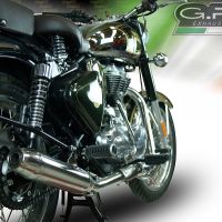 GPR auspuff kompatibel mit  Royal Enfield Continental GT 535  2014-2016, Deeptone Inox, Racing Slip-on, inkl. Verbindungsrohr, herausnehmbarem DB-Killer, ohne ABE 