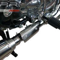 GPR auspuff kompatibel mit  Royal Enfield Continental GT 535  2014-2016, Satinox , Racing Slip-on, inkl. Verbindungsrohr, herausnehmbarem DB-Killer, ohne ABE 