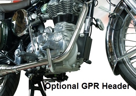 GPR auspuff kompatibel mit  Royal Enfield Classic - Bullet Efi 500 2009-2016, Decatalizzatore, Decat Pipe, Katalysatorabscheider, artikel ohne Genehmigung 