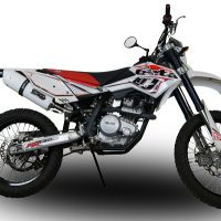 GPR auspuff kompatibel mit  Beta RR 125 Enduro Lc 4t 2010-2018, Albus Ceramic, Zugelassener legaler Slip-On-Auspuff mit Abe, einschließlich abnehmbarem DB-Killer und Verbindungsrohr 