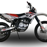 GPR auspuff kompatibel mit  Beta RR 125 Enduro Lc 4t 2010-2018, Deeptone Inox, Zugelassener legaler Slip-On-Auspuff mit Abe, einschließlich abnehmbarem DB-Killer und Verbindungsrohr 