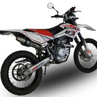 GPR auspuff kompatibel mit  Beta RR 125 Enduro Lc 4t 2010-2018, Deeptone Inox, Zugelassener legaler Slip-On-Auspuff mit Abe, einschließlich abnehmbarem DB-Killer und Verbindungsrohr 