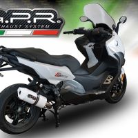 GPR auspuff kompatibel mit  Bmw C 650 Sport 2016-2020, Albus Evo4, Zugelassener legaler Slip-On-Auspuff mit Abe, einschließlich abnehmbarem DB-Killer und Verbindungsrohr 