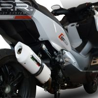 GPR auspuff kompatibel mit  Bmw C 650 Sport 2016-2020, Albus Evo4, Zugelassener legaler Slip-On-Auspuff mit Abe, einschließlich abnehmbarem DB-Killer und Verbindungsrohr 