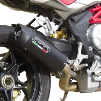 GPR auspuff kompatibel mit  Mv Agusta Brutale 800 2012-2016, Furore Nero, Zugelassener legaler Slip-On-Auspuff mit ABE, inklusive abnehmbarem DB-Killer, Verbindungsrohr und Katalysator 