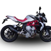 GPR auspuff kompatibel mit  Mv Agusta Brutale 800 2012-2016, Furore Nero, Zugelassener legaler Slip-On-Auspuff mit ABE, inklusive abnehmbarem DB-Killer, Verbindungsrohr und Katalysator 