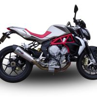GPR auspuff kompatibel mit  Mv Agusta Brutale 800 Dragster 2017-2020, New Grand Prix Evo Titanium, Zugelassener legaler Slip-On-Auspuff mit Abe, einschließlich abnehmbarem DB-Killer,katakysator und Verbindungsrohr 