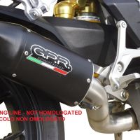 GPR auspuff kompatibel mit  Mv Agusta Brutale 800 2017-2020, Furore Evo4 Nero, Zugelassener legaler Slip-On-Auspuff mit Abe, einschließlich abnehmbarem DB-Killer,katakysator und Verbindungsrohr 