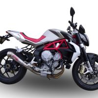 GPR auspuff kompatibel mit  Mv Agusta Brutale 800 Dragster 2017-2020, Powercone Evo, Zugelassener legaler Slip-On-Auspuff mit Abe, einschließlich abnehmbarem DB-Killer,katakysator und Verbindungsrohr 
