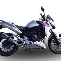 GPR auspuff kompatibel mit  Honda Cb 500 F 2013-2015, New Grand Prix Evo Titanium, Zugelassener legaler Slip-On-Auspuff mit Abe, einschließlich abnehmbarem DB-Killer und Verbindungsrohr 