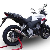 GPR auspuff kompatibel mit  Honda Cb 400 X 2019-2025, Deeptone Inox, Zugelassener legaler Slip-On-Auspuff mit Abe, einschließlich abnehmbarem DB-Killer und Verbindungsrohr 