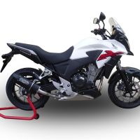 GPR auspuff kompatibel mit  Honda Cb 400 X 2013-2015, Furore Poppy, Zugelassener legaler Slip-On-Auspuff mit Abe, einschließlich abnehmbarem DB-Killer und Verbindungsrohr 
