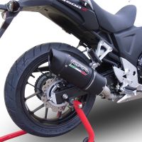 GPR auspuff kompatibel mit  Honda Cb 400 X 2016-2018, Furore Evo4 Nero, Zugelassener legaler Slip-On-Auspuff mit Abe, einschließlich abnehmbarem DB-Killer und Verbindungsrohr 