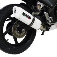 GPR auspuff kompatibel mit  Honda Cbr 300 R 2014-2016, Albus Ceramic, Zugelassener legaler Slip-On-Auspuff mit Abe, einschließlich abnehmbarem DB-Killer,katakysator und Verbindungsrohr 