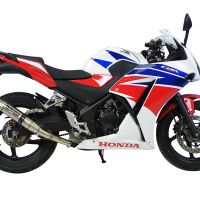 GPR auspuff kompatibel mit  Honda Cbr 300 R 2014-2016, Deeptone Inox, Rennauspuff, mit Verbindungsrohren, Artikel ohne Genehmigung 