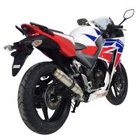 GPR auspuff kompatibel mit  Honda Cbr 300 R 2014-2016, Deeptone Inox, Rennauspuff, mit Verbindungsrohren, Artikel ohne Genehmigung 