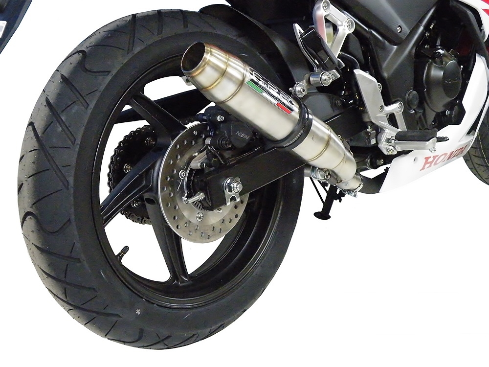 GPR auspuff kompatibel mit  Honda Cbr 300 R 2014-2016, Deeptone Inox, Rennauspuff, mit Verbindungsrohren, Artikel ohne Genehmigung 