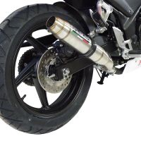 GPR auspuff kompatibel mit  Honda Cbr 300 R 2014-2016, Deeptone Inox, Rennauspuff, mit Verbindungsrohren, Artikel ohne Genehmigung 