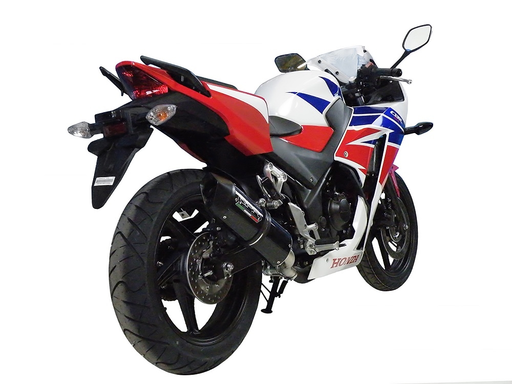 GPR auspuff kompatibel mit  Honda Cbr 300 R 2014-2016, Furore Nero, Rennauspuff, mit Verbindungsrohren, Artikel ohne Genehmigung 