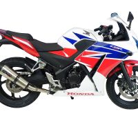 GPR auspuff kompatibel mit  Honda Cbr 300 R 2014-2016, New Grand Prix Evo Titanium, Zugelassener legaler Slip-On-Auspuff mit Abe, einschließlich abnehmbarem DB-Killer,katakysator und Verbindungsrohr 