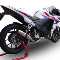 GPR auspuff kompatibel mit  Honda Cbr 500 R 2012-2016, Deeptone Inox, Rennauspuff, mit Verbindungsrohren, Artikel ohne Genehmigung 