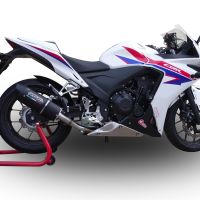 GPR auspuff kompatibel mit  Honda Cbr 500 R 2012-2016, Furore Nero, Rennauspuff, mit Verbindungsrohren, Artikel ohne Genehmigung 
