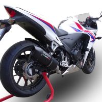 GPR auspuff kompatibel mit  Honda Cbr 500 R 2012-2016, Furore Nero, Rennauspuff, mit Verbindungsrohren, Artikel ohne Genehmigung 