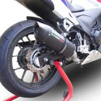 GPR auspuff kompatibel mit  Honda Cbr 500 R 2012-2016, Furore Nero, Rennauspuff, mit Verbindungsrohren, Artikel ohne Genehmigung 