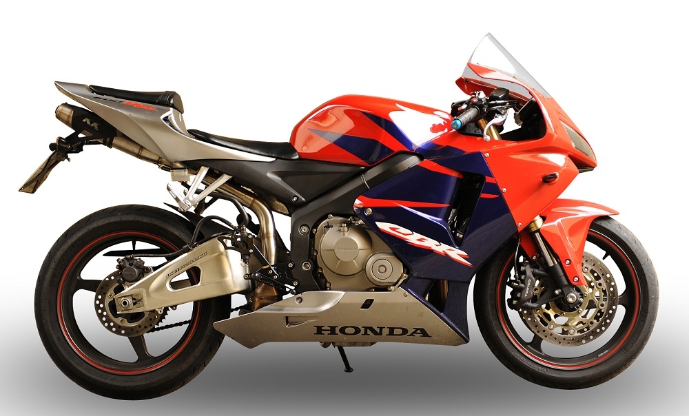 GPR auspuff kompatibel mit  Honda Cbr 600 Rr  2007-2018, Deeptone Inox, Rennauspuff, mit Verbindungsrohren, Artikel ohne Genehmigung 