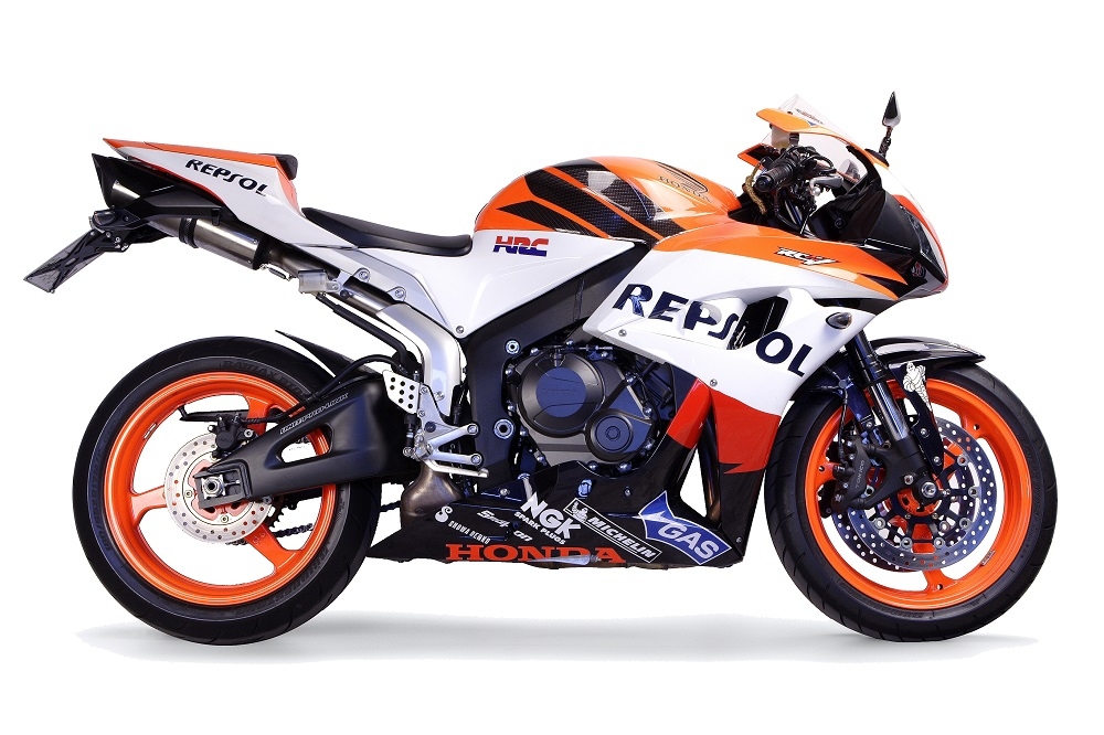 GPR auspuff kompatibel mit  Honda Cbr 600 Rr  2007-2018, Tiburon Titanium, Rennauspuff, mit Verbindungsrohren, Artikel ohne Genehmigung 