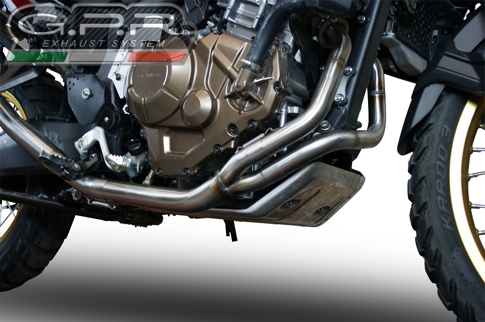 GPR auspuff kompatibel mit  Honda Crf 1000 L Africa Twin 2018-2020, Decatalizzatore, Decat Pipe, Katalysatorabscheider, artikel ohne Genehmigung 