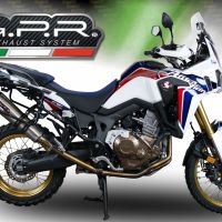 GPR auspuff kompatibel mit  Honda Crf 1000 L Africa Twin 2015-2017, New Grand Prix Evo Titanium, Zugelassener legaler Slip-On-Auspuff mit Abe, einschließlich abnehmbarem DB-Killer und Verbindungsrohr 
