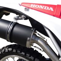 GPR auspuff kompatibel mit  Honda Crf 250 L  2013-2016, Furore Nero, Zugelassener legaler Slip-On-Auspuff mit Abe, einschließlich abnehmbarem DB-Killer,katakysator und Verbindungsrohr 