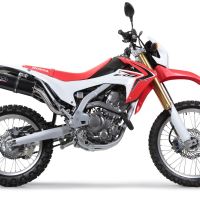 GPR auspuff kompatibel mit  Honda Crf 250 L  2013-2016, Furore Nero, Zugelassener legaler Slip-On-Auspuff mit Abe, einschließlich abnehmbarem DB-Killer,katakysator und Verbindungsrohr 