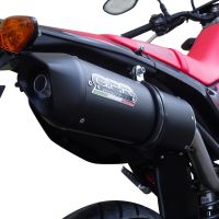 GPR auspuff kompatibel mit  Honda Crf 250 M 2013-2016, Furore Nero, Zugelassener legaler Slip-On-Auspuff mit Abe, einschließlich abnehmbarem DB-Killer,katakysator und Verbindungsrohr 