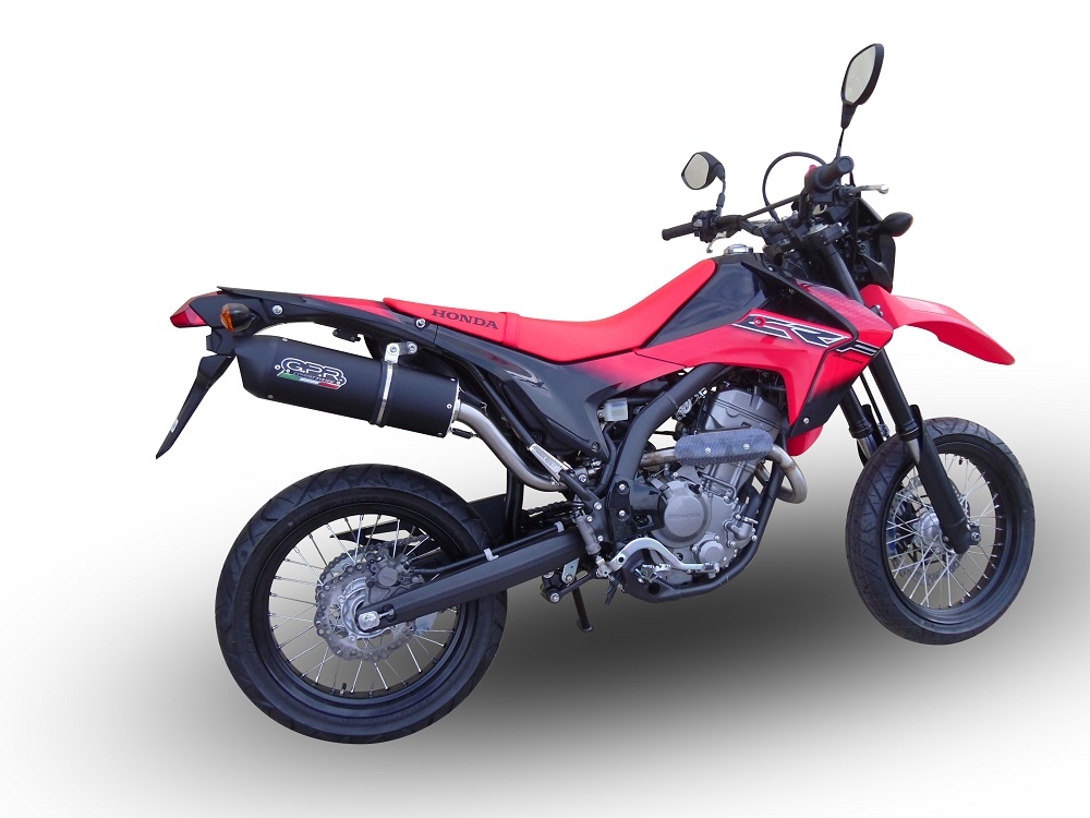GPR auspuff kompatibel mit  Honda Crf 250 M 2013-2016, Furore Nero, Zugelassener legaler Slip-On-Auspuff mit Abe, einschließlich abnehmbarem DB-Killer,katakysator und Verbindungsrohr 