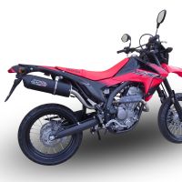 GPR auspuff kompatibel mit  Honda Crf 250 M 2013-2016, Furore Nero, Zugelassener legaler Slip-On-Auspuff mit Abe, einschließlich abnehmbarem DB-Killer,katakysator und Verbindungsrohr 