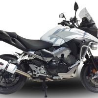 GPR auspuff kompatibel mit  Honda Crossrunner 800 Vfr 800 X 2017-2020, Albus Evo4, Zugelassener legaler Slip-On-Auspuff mit Abe, einschließlich abnehmbarem DB-Killer und Verbindungsrohr 