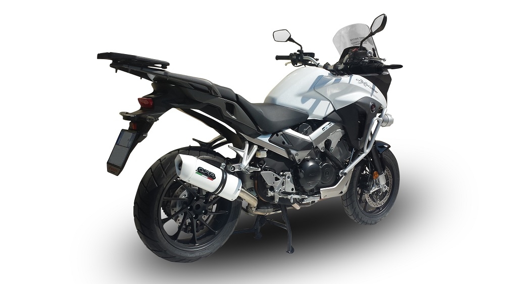 GPR auspuff kompatibel mit  Honda Crossrunner 800 Vfr 800 X 2017-2020, Albus Evo4, Zugelassener legaler Slip-On-Auspuff mit Abe, einschließlich abnehmbarem DB-Killer und Verbindungsrohr 