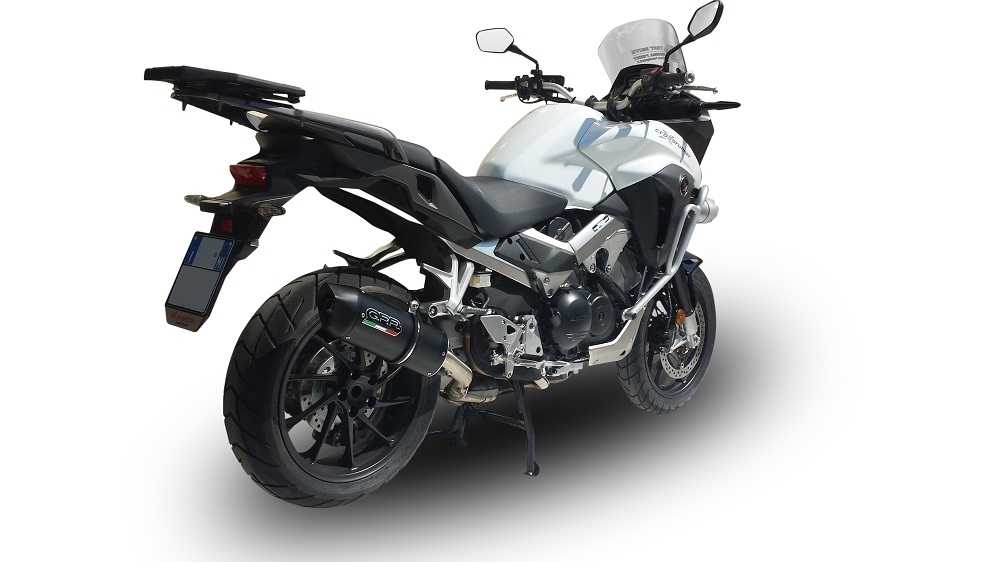 GPR auspuff kompatibel mit  Honda Crossrunner 800 Vfr 800 X 2017-2020, Furore Evo4 Nero, Zugelassener legaler Slip-On-Auspuff mit Abe, einschließlich abnehmbarem DB-Killer und Verbindungsrohr 