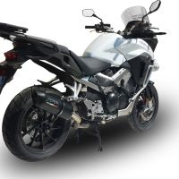 GPR auspuff kompatibel mit  Honda Crossrunner 800 Vfr 800 X 2017-2020, Furore Evo4 Nero, Zugelassener legaler Slip-On-Auspuff mit Abe, einschließlich abnehmbarem DB-Killer und Verbindungsrohr 