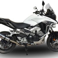 GPR auspuff kompatibel mit  Honda Crossrunner 800 Vfr 800 X 2017-2020, New Grand Prix Evo Titanium, Zugelassener legaler Slip-On-Auspuff mit Abe, einschließlich abnehmbarem DB-Killer und Verbindungsrohr 