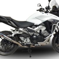 GPR auspuff kompatibel mit  Honda Crossrunner 800 Vfr 800 X 2017-2020, Powercone Evo, Zugelassener legaler Slip-On-Auspuff mit Abe, einschließlich abnehmbarem DB-Killer und Verbindungsrohr 