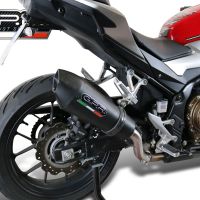 GPR auspuff kompatibel mit  Honda NX500 2024-2025, New Grand Prix Evo Black Titanium, Zugelassener legaler Slip-On-Auspuff mit Abe, einschließlich abnehmbarem DB-Killer und Verbindungsrohr 