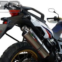 GPR auspuff kompatibel mit  Honda Crf 1000 L Africa Twin Adventure Sport 2018-2020, Trioval, Zugelassener legaler Slip-On-Auspuff mit Abe, einschließlich abnehmbarem DB-Killer und Verbindungsrohr 