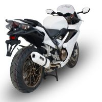 GPR auspuff kompatibel mit  Honda Vfr 800 F 2014-2016, Albus Ceramic, Zugelassener legaler Slip-On-Auspuff mit Abe, einschließlich abnehmbarem DB-Killer und Verbindungsrohr 